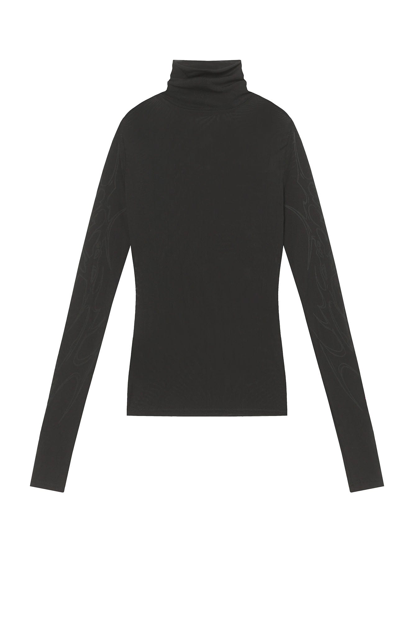 Abstract Gothic Sheer Mesh Graphic Top