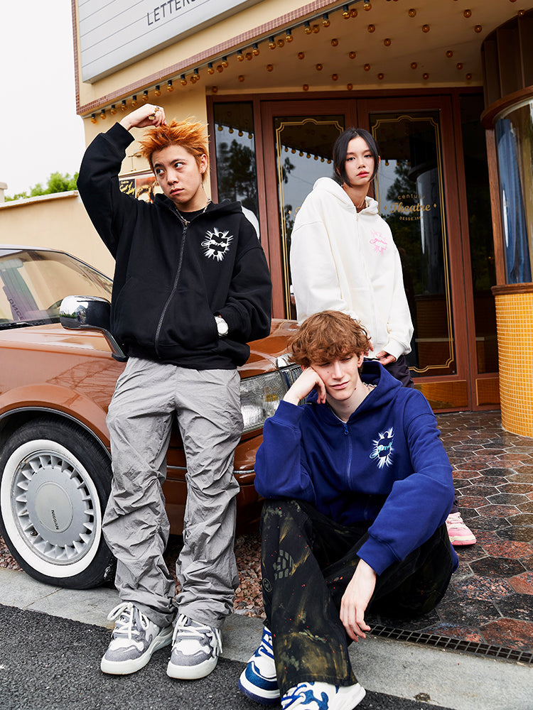 Radiant Jigsaw Puzzle Zip-Up Hoodie - chiclara