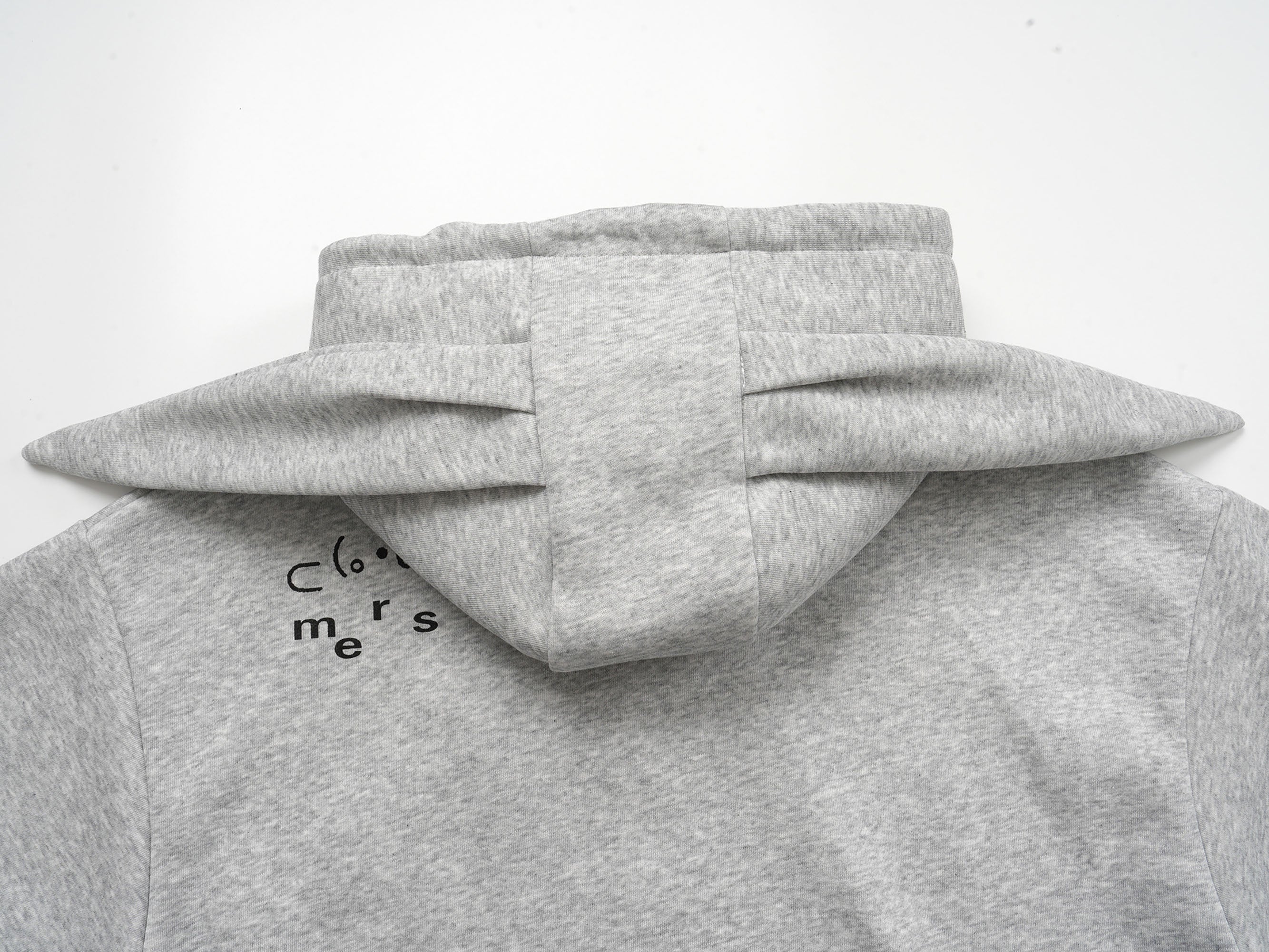 Gray Bunny Ear Zip Hoodie