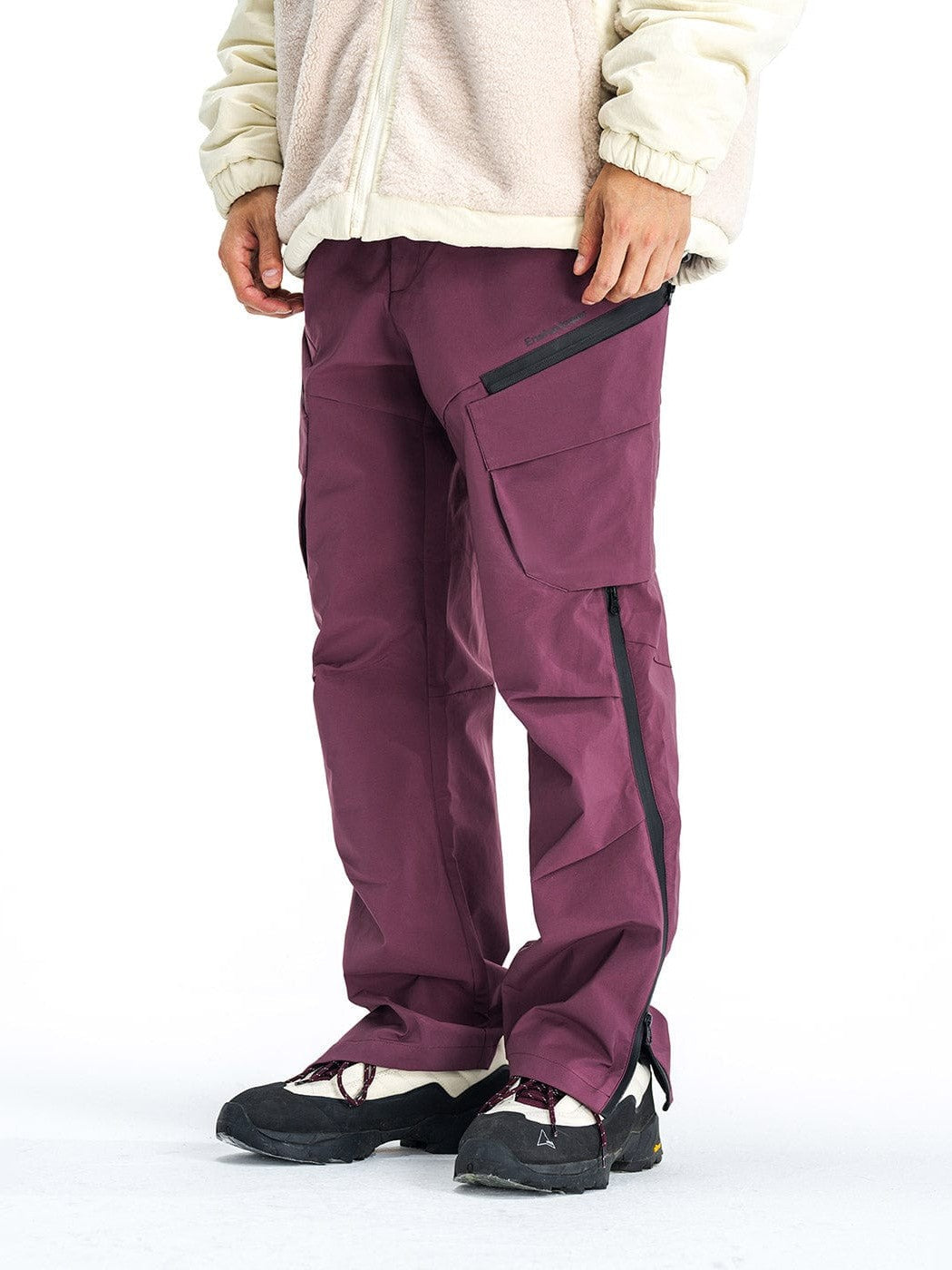 Water-Proof Crinkled Cargo Ski Pants