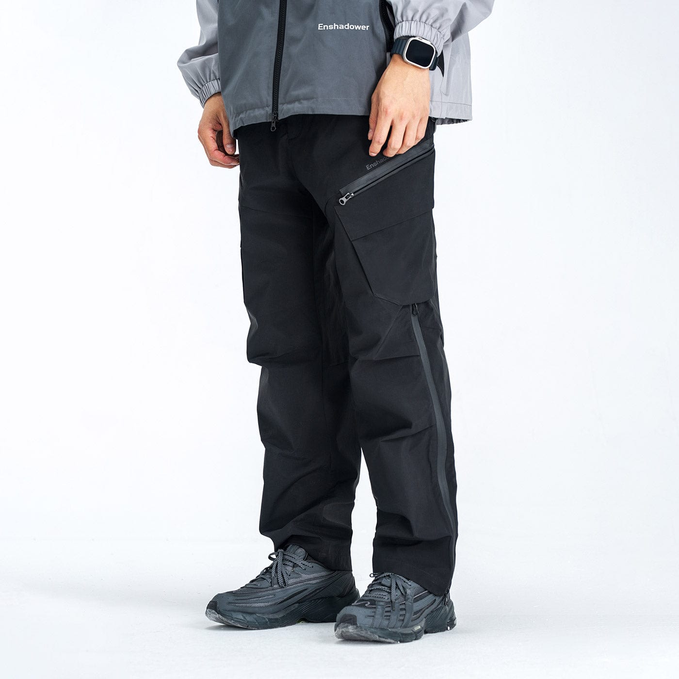 Water-Proof Crinkled Cargo Ski Pants