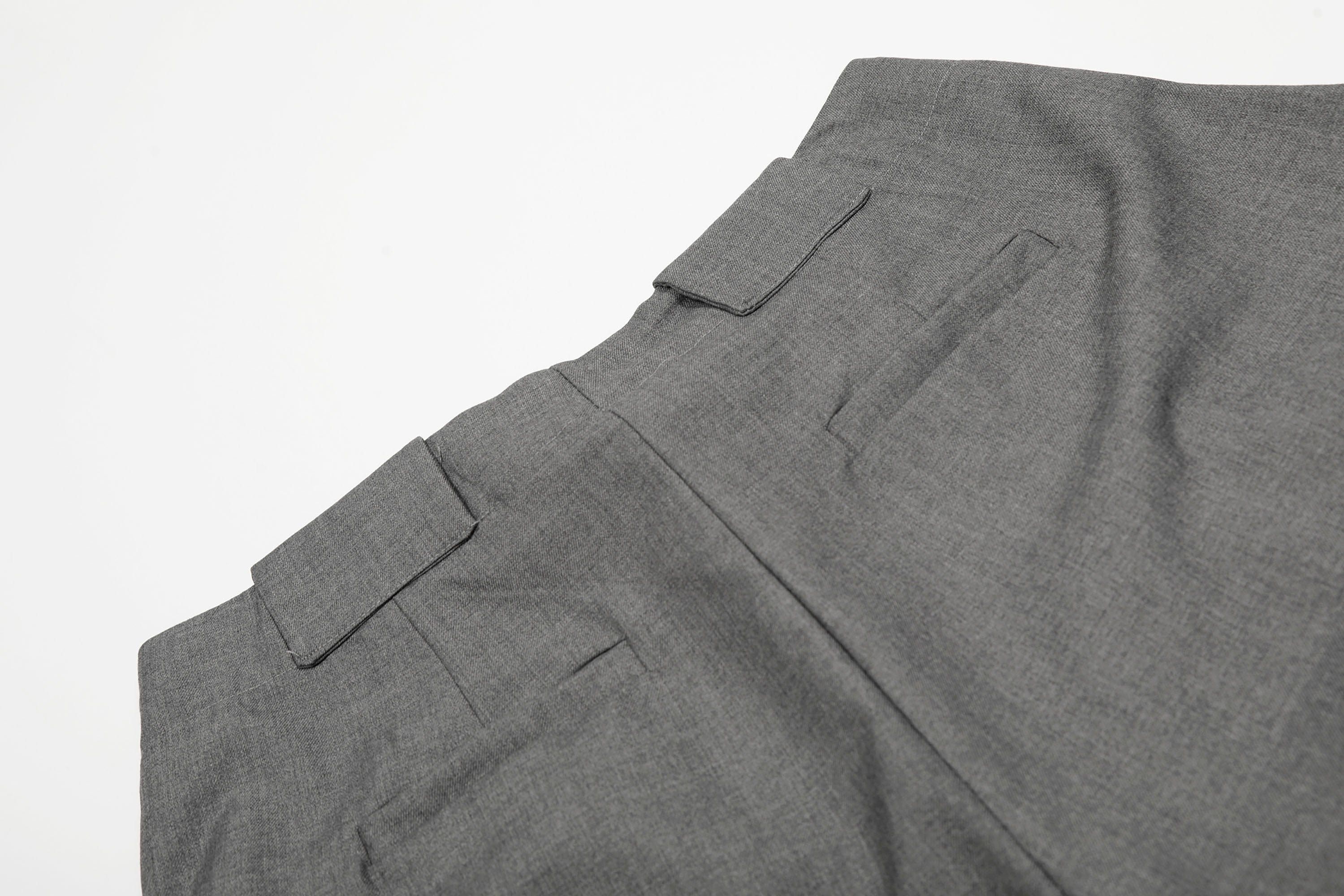 Essential Gray Pleated Wide-Leg Trousers