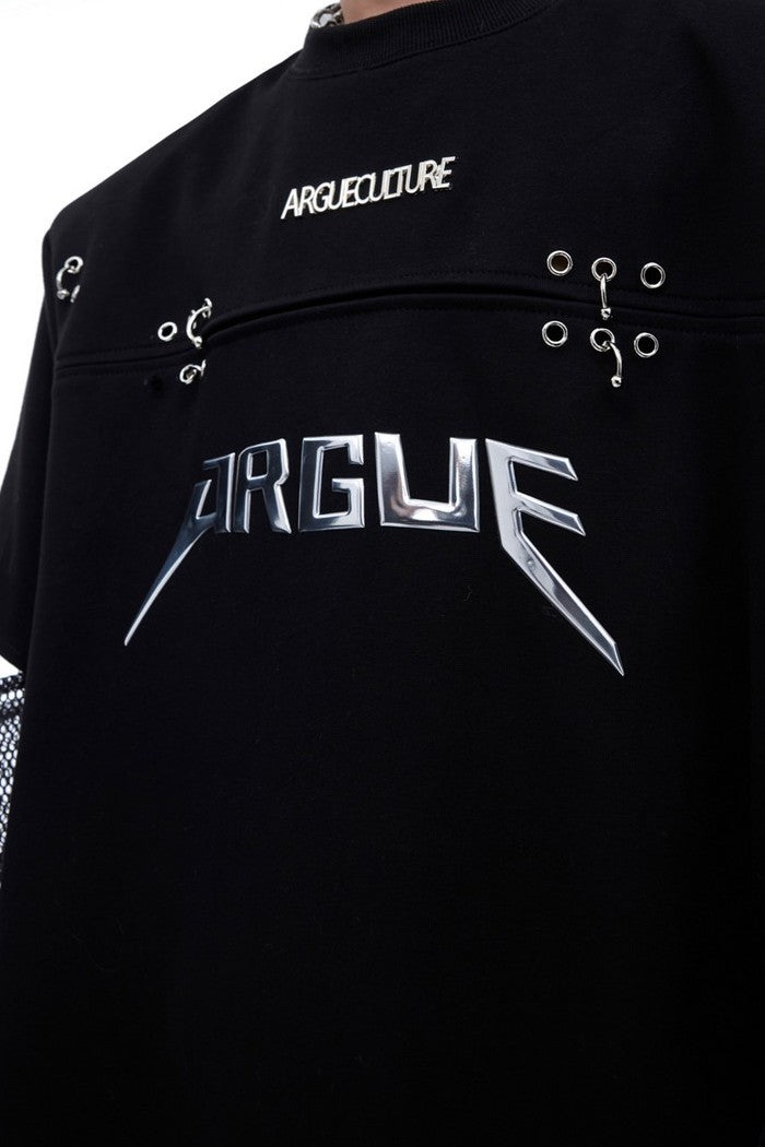 Two-Piece Logo Mesh T-Shirt - chiclara